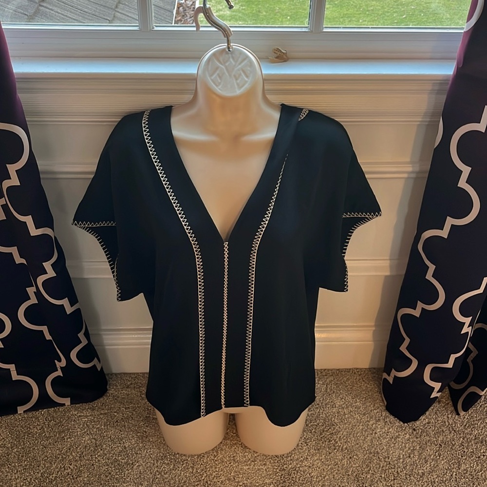 Black and white Joie blouse (small)